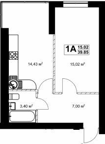 1-кімнатна 39.85 м² в ЖК Павленко Холл від 25 000 грн/м², Київ