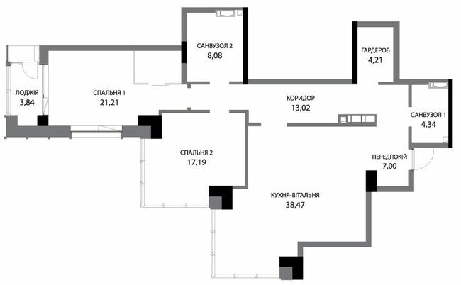 2-кімнатна 118.4 м² в БФК A136 Highlight Tower від 71 149 грн/м², Київ