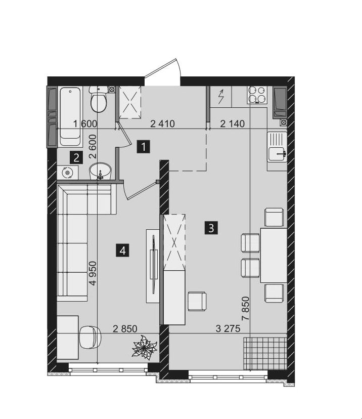 1-кімнатна 46.36 м² в ЖК LIKO-GRAD Perfect Town від 30 000 грн/м², Київ