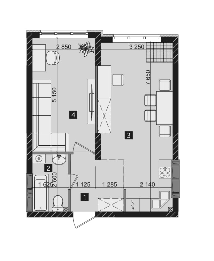 1-кімнатна 46.37 м² в ЖК LIKO-GRAD Perfect Town від 32 000 грн/м², Київ