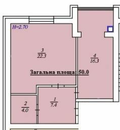 1-комнатная 50 м² в ЖК Дмитровский от 16 500 грн/м², с. Дмитровка