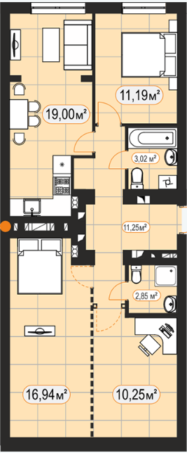 3-комнатная 78 м² в ЖК Баск&Вилль от 16 600 грн/м², г. Ирпень