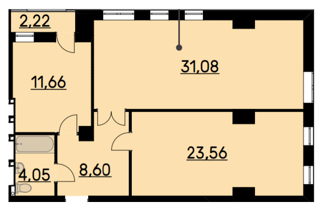 2-комнатная 79.62 м² в ЖК Bauhaus от 29 600 грн/м², Харьков