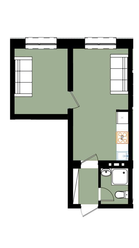 1-кімнатна 32.5 м² в ЖК Urban City від 19 500 грн/м², Харків