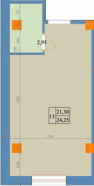 1-комнатная 23.25 м² в ЖК Благовест от 22 200 грн/м², Харьков