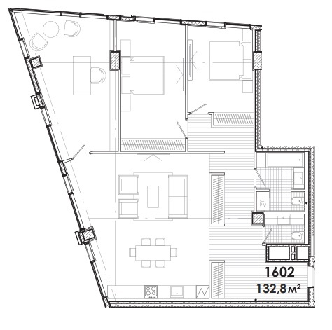 3-кімнатна 132.8 м² в БФК Ermolaev Center від 47 000 грн/м², Дніпро