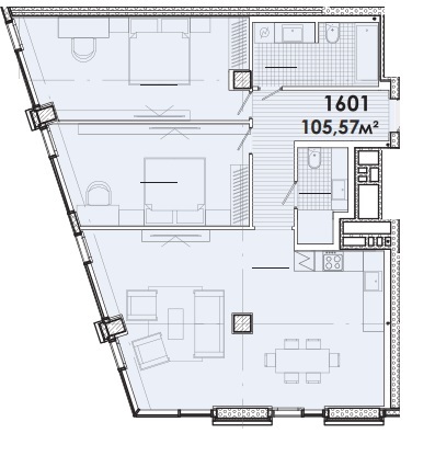 2-кімнатна 105.57 м² в БФК Ermolaev Center від 47 800 грн/м², Дніпро