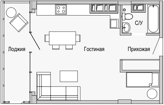 1-кімнатна 52.85 м² в Апарт-комплекс Port City від 36 200 грн/м², Дніпро