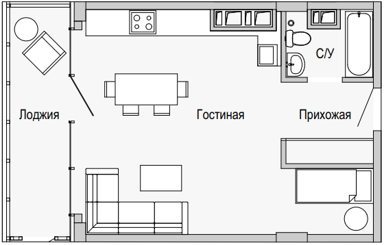 1-комнатная 52.85 м² в Апарт-комплекс Port City от 36 200 грн/м², Днепр