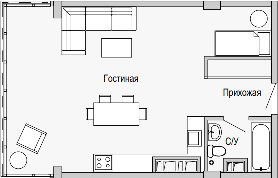 1-кімнатна 53.41 м² в Апарт-комплекс Port City від 36 200 грн/м², Дніпро