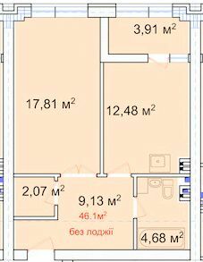 1-комнатная 50.01 м² в ЖК Comfort City Lagoon от 26 300 грн/м², Днепр