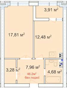 1-комнатная 50.11 м² в ЖК Comfort City Lagoon от 21 700 грн/м², Днепр