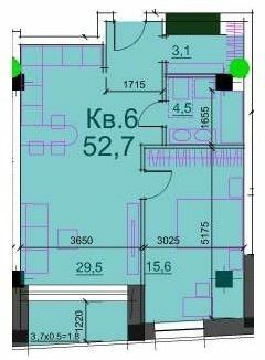 1-кімнатна 54.5 м² в ЖК Loft White від 36 050 грн/м², Дніпро