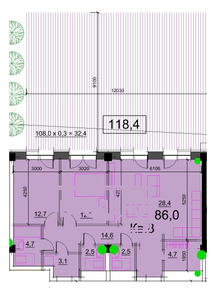 2-кімнатна 118.4 м² в ЖК Loft White від 38 300 грн/м², Дніпро