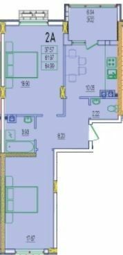 2-кімнатна 64.99 м² в ЖК RosenTal від 15 750 грн/м², с. Лиманка