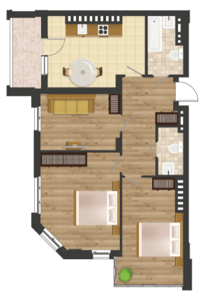 3-комнатная 81 м² в ЖК Золотая Эра от 18 250 грн/м², с. Крыжановка