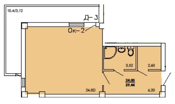 1-комнатная 39.24 м² в ЖК Одесский двор от 13 450 грн/м², Одесса