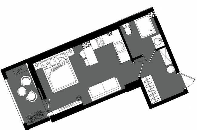 1-кімнатна 28.39 м² в ЖК Посейдон від 25 550 грн/м², Одеса