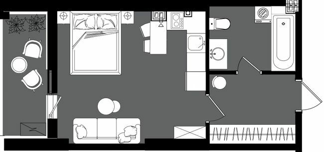 1-комнатная 32.72 м² в ЖК Посейдон от 25 550 грн/м², Одесса