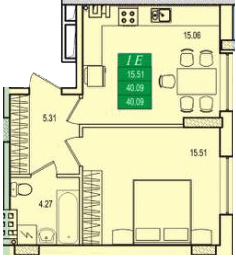 1-комнатная 40.09 м² в ЖК Приморские Сады от 19 950 грн/м², Одесса