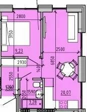 1-комнатная 33.9 м² в ЖК Пространство на 9-й Фонтана от 30 250 грн/м², Одесса