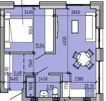 1-комнатная 37.37 м² в ЖК Пространство на 9-й Фонтана от 30 250 грн/м², Одесса