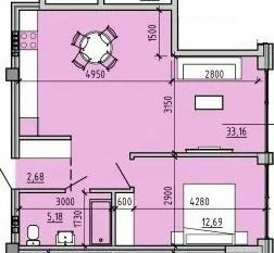 1-комнатная 53.56 м² в ЖК Пространство на 9-й Фонтана от 30 250 грн/м², Одесса