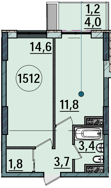 1-кімнатна 36.23 м² в ЖК Пространство на Тульской від 21 300 грн/м², Одеса