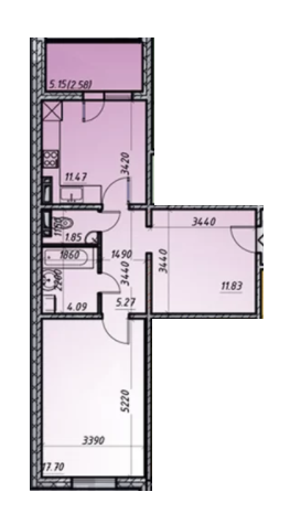 1-комнатная 54.79 м² в ЖК Navigator 2 от 23 250 грн/м², Киев