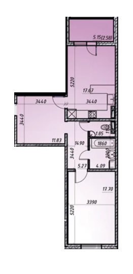 1-кімнатна 60.99 м² в ЖК Navigator 2 від 24 000 грн/м², Київ