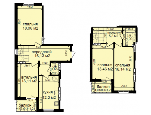 Двухуровневая 102.34 м² в ЖК Кришталевi джерела от 41 360 грн/м², Киев