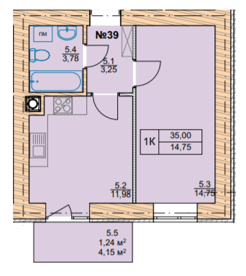 1-кімнатна 35 м² в ЖК Проект Панорама від 21 450 грн/м², м. Пустомити