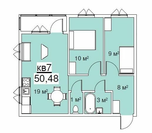 2-комнатная 50.48 м² в ЖК на ул. Куземского от 12 850 грн/м², с. Ременов