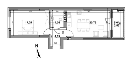 1-комнатная 48.9 м² в ЖК Ріел Сіті от 19 196 грн/м², Львов