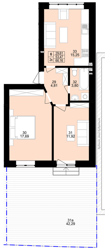 2-комнатная 66.16 м² в ЖК Грушевского от 15 150 грн/м², г. Винники