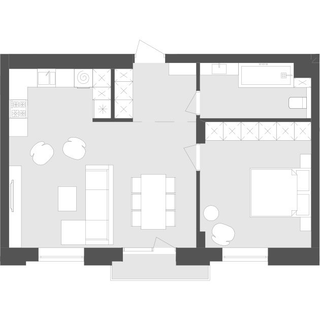 1-комнатная 57.63 м² в ЖК Avalon Yard от 29 500 грн/м², Львов