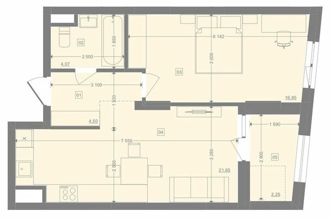 1-кімнатна 49.09 м² в ЖК Pictorial від 27 250 грн/м², Львів