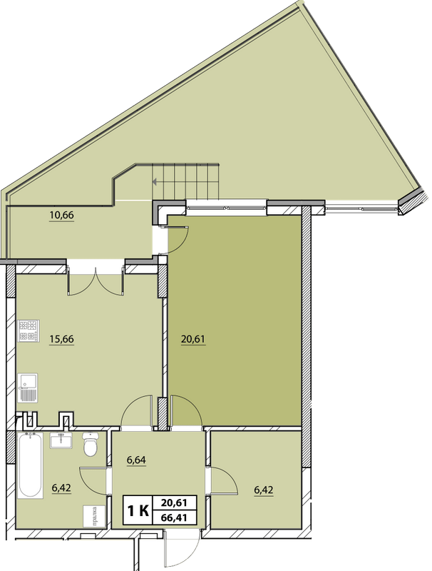 1-комнатная 66.41 м² в ЖК Гиацинт-Люкс от 40 550 грн/м², Львов