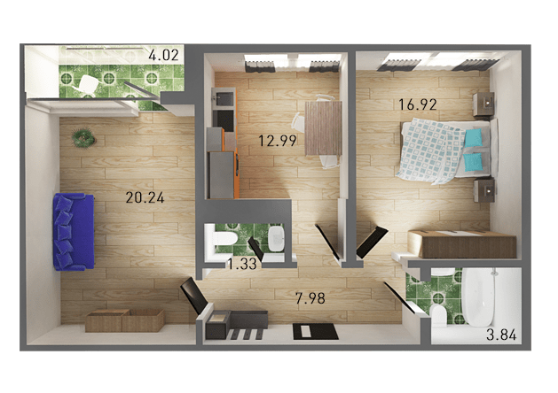 2-кімнатна 67.82 м² в ЖК Ґорґани від 21 000 грн/м², Львів