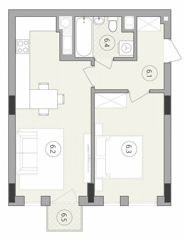 1-комнатная 44.27 м² в ЖК Фруктовая аллея от 21 650 грн/м², Львов