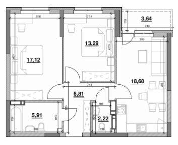 2-кімнатна 67.59 м² в ЖК OK`LAND від 34 531 грн/м², Київ