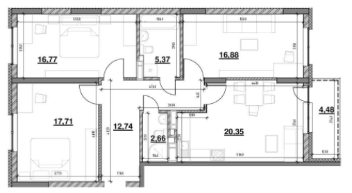 3-комнатная 96.96 м² в ЖК OK`LAND от 26 782 грн/м², Киев