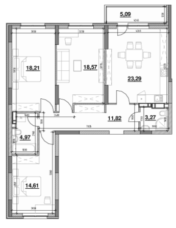 3-комнатная 99.83 м² в ЖК OK`LAND от 30 235 грн/м², Киев