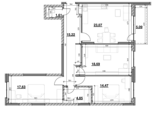 3-кімнатна 100.63 м² в ЖК OK`LAND від 26 782 грн/м², Київ