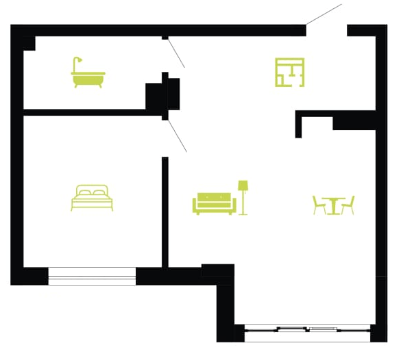 1-комнатная 49 м² в ЖК Паркова алея от 14 000 грн/м², Ивано-Франковск