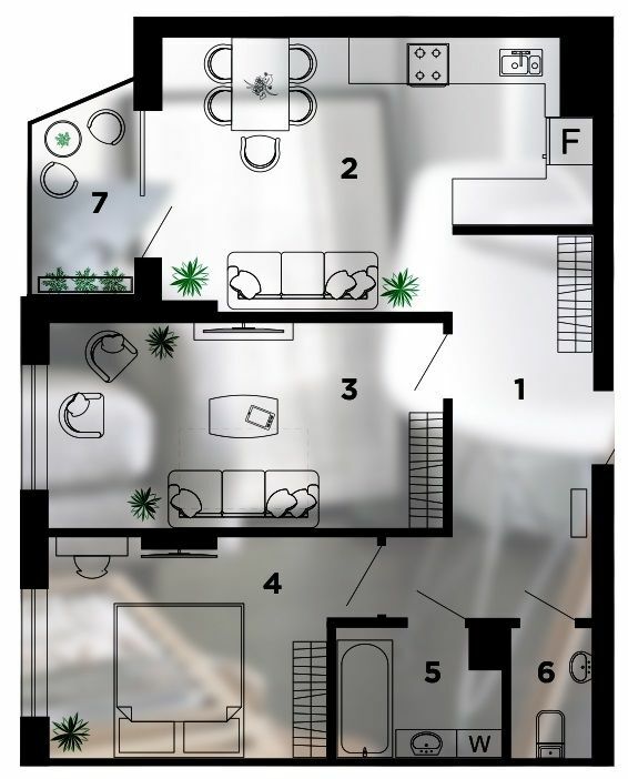 2-комнатная 65 м² в ЖК Comfort Park от 24 000 грн/м², Ивано-Франковск