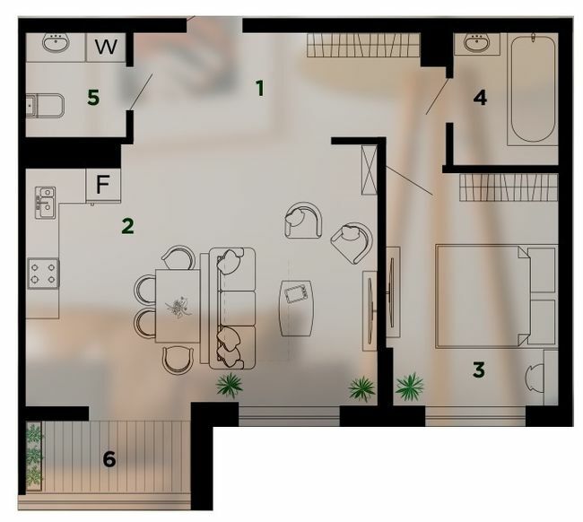 2-кімнатна 62 м² в ЖК Comfort Park від 24 000 грн/м², Івано-Франківськ