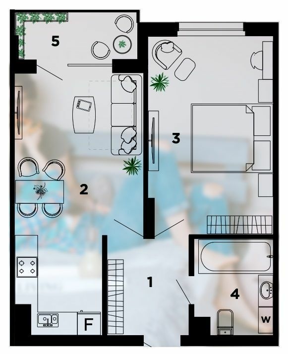 2-комнатная 53 м² в ЖК Comfort Park от 24 000 грн/м², Ивано-Франковск