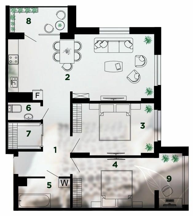 3-комнатная 84 м² в ЖК Comfort Park от 13 400 грн/м², Ивано-Франковск