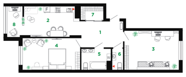 2-кімнатна 74 м² в ЖК Comfort Park від 24 000 грн/м², Івано-Франківськ